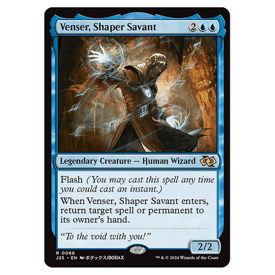 Venser, Shaper Savant 0066 card from the Magic The Gathering set Foundations Jumpstart