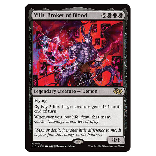 Vilis, Broker of Blood 0070 card from the Magic The Gathering set Foundations Jumpstart