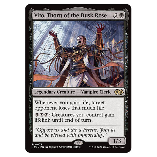 Vito, Thorn of the Dusk Rose 0071 card from the Magic The Gathering set Foundations Jumpstart