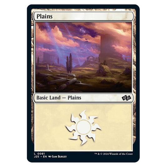 Plains 0081 card from the Magic The Gathering set Foundations Jumpstart