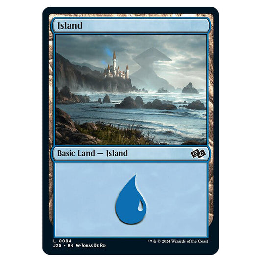 Island 0084 card from the Magic The Gathering set Foundations Jumpstart