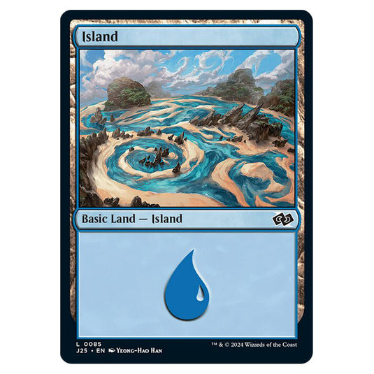 Island 0085 card from the Magic The Gathering set Foundations Jumpstart