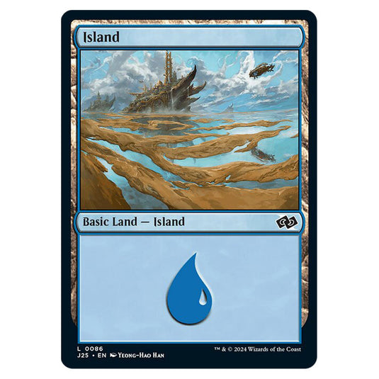 Island 0086 card from the Magic The Gathering set Foundations Jumpstart