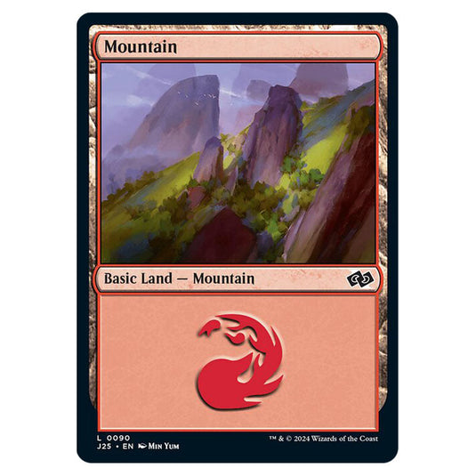 Mountain 0090 card from the Magic The Gathering set Foundations Jumpstart