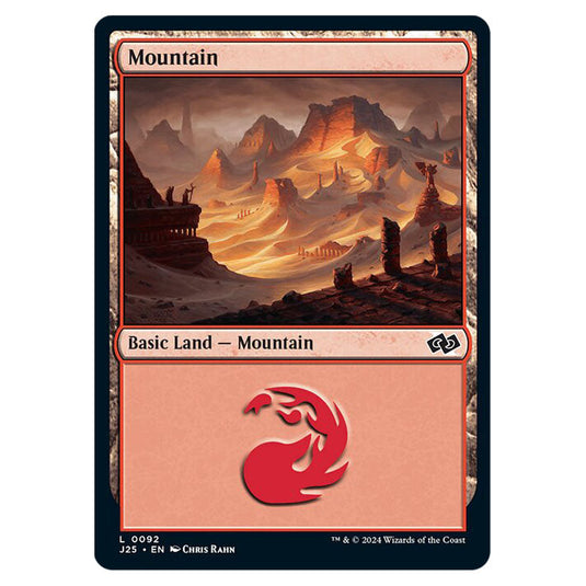 Mountain 0092 card from the Magic The Gathering set Foundations Jumpstart