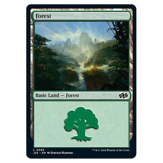 Forest 0093 card from the Magic The Gathering set Foundations Jumpstart