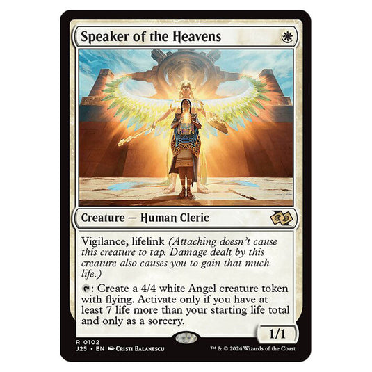 Speaker of the Heavens 0102 card from the Magic The Gathering set Foundations Jumpstart