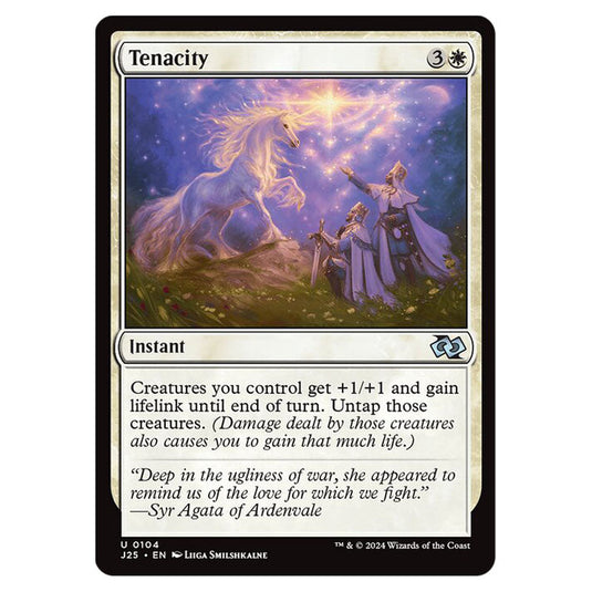 Tenacity 0104 card from the Magic The Gathering set Foundations Jumpstart