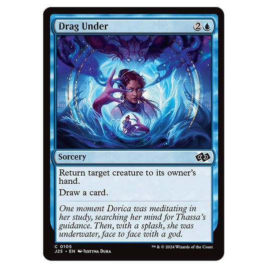 Drag Under 0105 card from the Magic The Gathering set Foundations Jumpstart