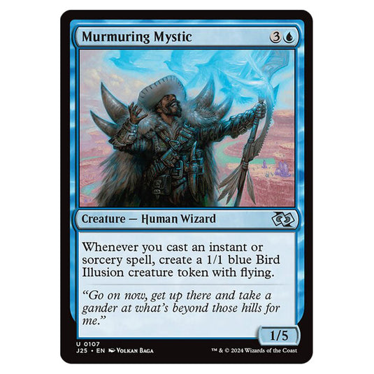 Murmuring Mystic 0107 card from the Magic The Gathering set Foundations Jumpstart