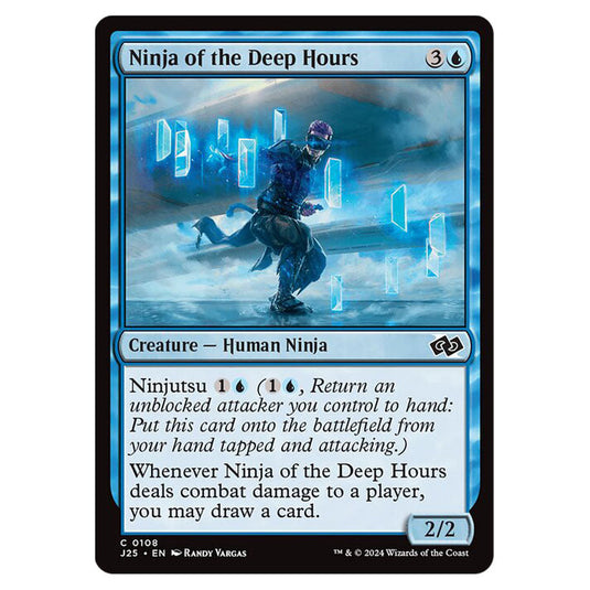 Ninja of the Deep Hours 0108 card from the Magic The Gathering set Foundations Jumpstart