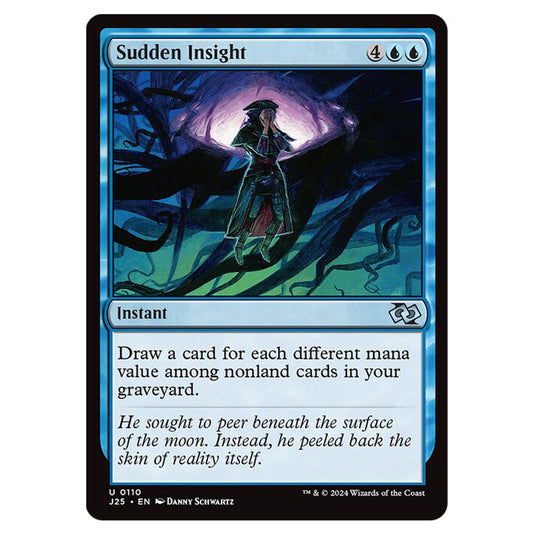 Sudden Insight 0110 card from the Magic The Gathering set Foundations Jumpstart