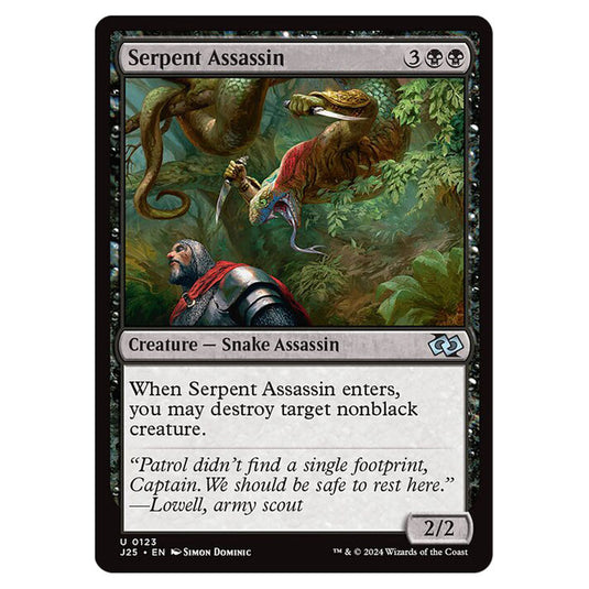 Serpent Assassin 0123 card from the Magic The Gathering set Foundations Jumpstart