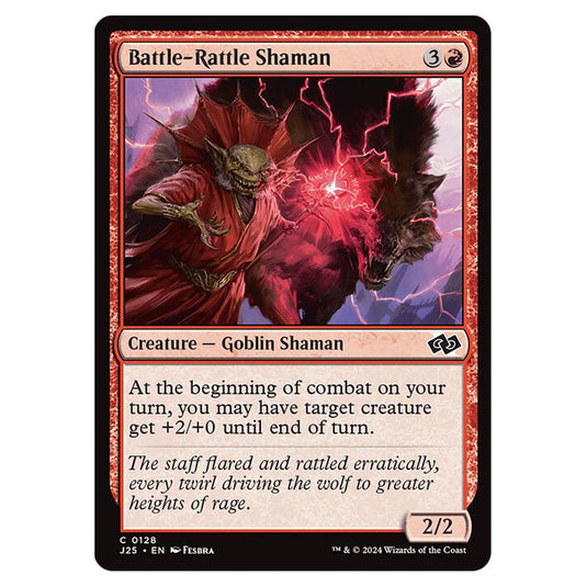 Battle-Rattle Shaman 0128 card from the Magic The Gathering set Foundations Jumpstart