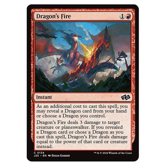 Dragon's Fire 0134 card from the Magic The Gathering set Foundations Jumpstart