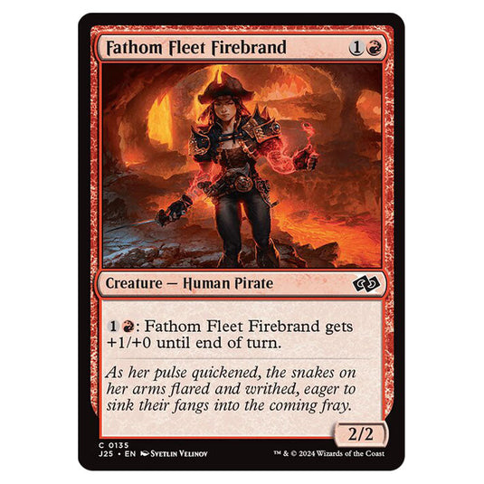 Fathom Fleet Firebrand 0135 card from the Magic The Gathering set Foundations Jumpstart