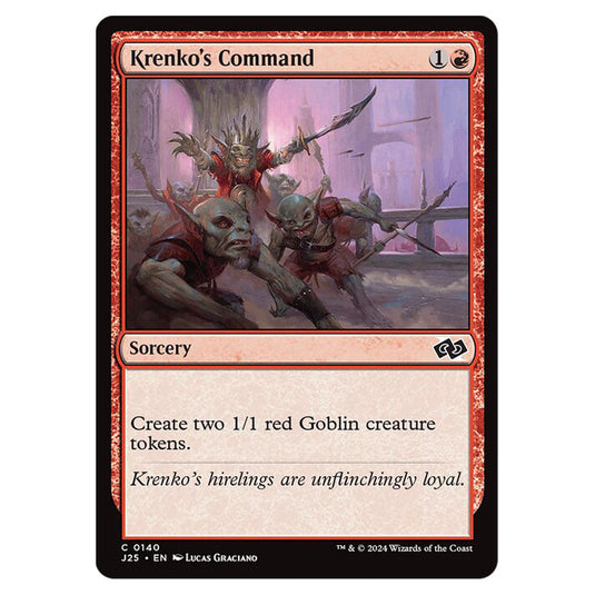 Krenko's Command 0140 card from the Magic The Gathering set Foundations Jumpstart