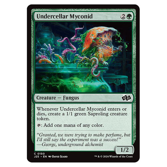 Undercellar Myconid 0150 card from the Magic The Gathering set Foundations Jumpstart