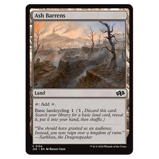 Ash Barrens 0154 card from the Magic The Gathering set Foundations Jumpstart