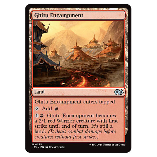 Ghitu Encampment 0155 card from the Magic The Gathering set Foundations Jumpstart