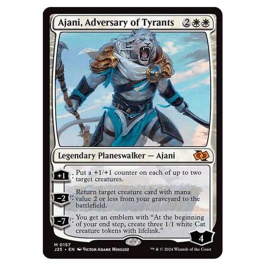 Ajani, Adversary of Tyrants 0157 card from the Magic The Gathering set Foundations Jumpstart