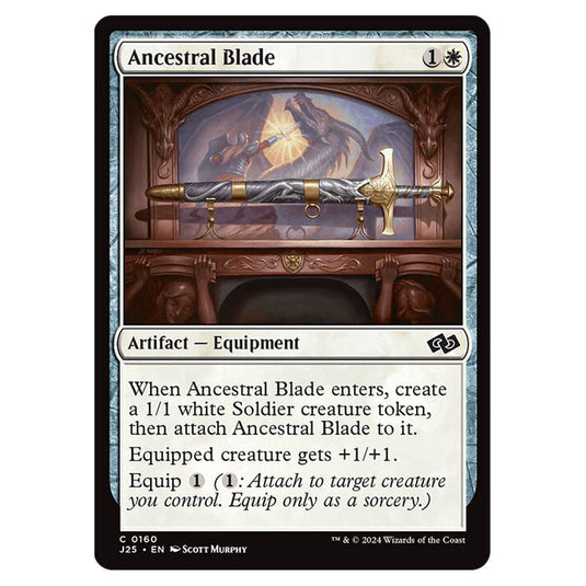 Ancestral Blade 0160 card from the Magic The Gathering set Foundations Jumpstart