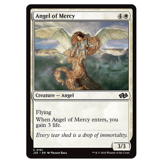 Angel of Mercy 0161 card from the Magic The Gathering set Foundations Jumpstart