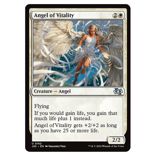 Angel of Vitality 0162 card from the Magic The Gathering set Foundations Jumpstart