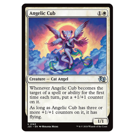 Angelic Cub 0163 card from the Magic The Gathering set Foundations Jumpstart