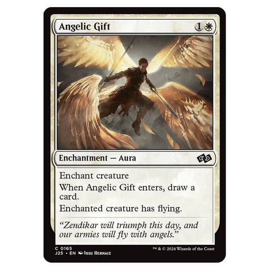 Angelic Gift 0165 card from the Magic The Gathering set Foundations Jumpstart