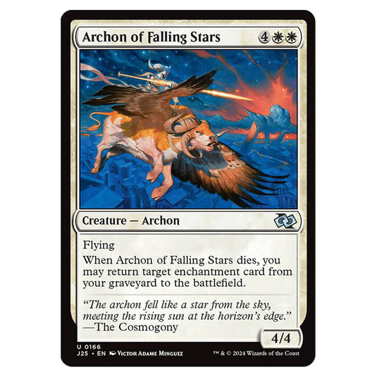 Archon of Falling Stars 0166 card from the Magic The Gathering set Foundations Jumpstart