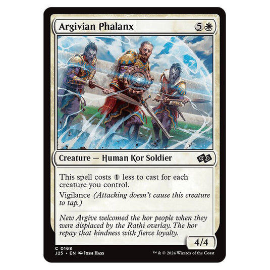 Argivian Phalanx 0168 card from the Magic The Gathering set Foundations Jumpstart