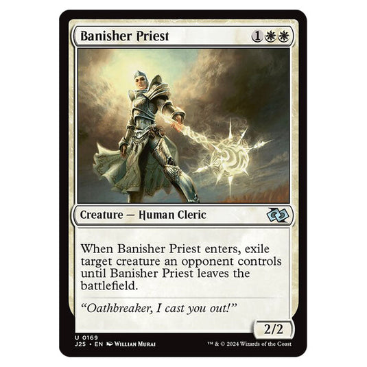 Banisher Priest 0169 card from the Magic The Gathering set Foundations Jumpstart