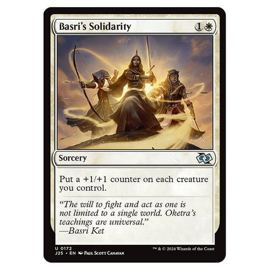 Basri's Solidarity 0172 card from the Magic The Gathering set Foundations Jumpstart