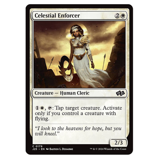 Celestial Enforcer 0179 card from the Magic The Gathering set Foundations Jumpstart