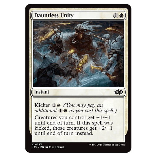 Dauntless Unity 0183 card from the Magic The Gathering set Foundations Jumpstart