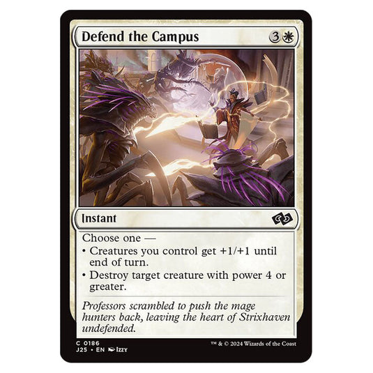 Defend the Campus 0186 card from the Magic The Gathering set Foundations Jumpstart