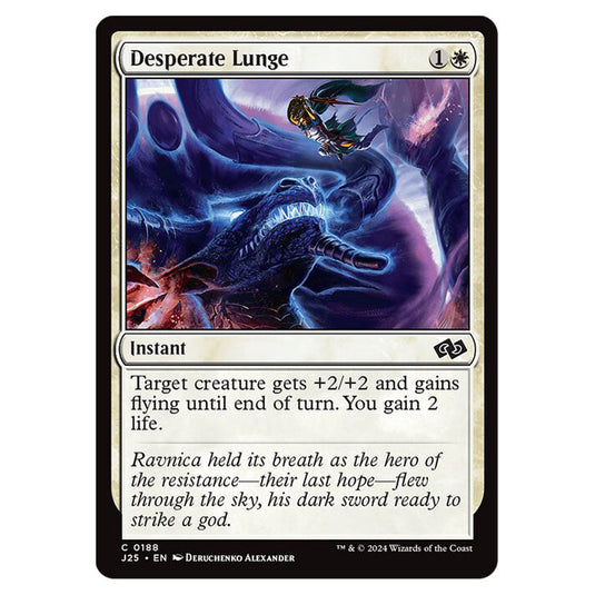 Desperate Lunge 0188 card from the Magic The Gathering set Foundations Jumpstart