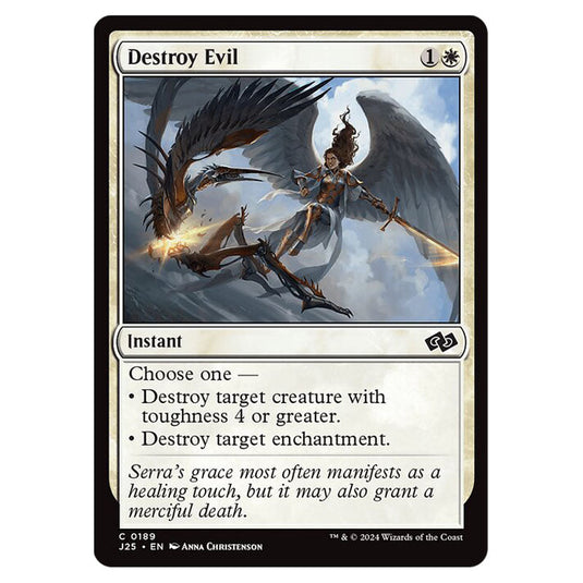 Destroy Evil 0189 card from the Magic The Gathering set Foundations Jumpstart