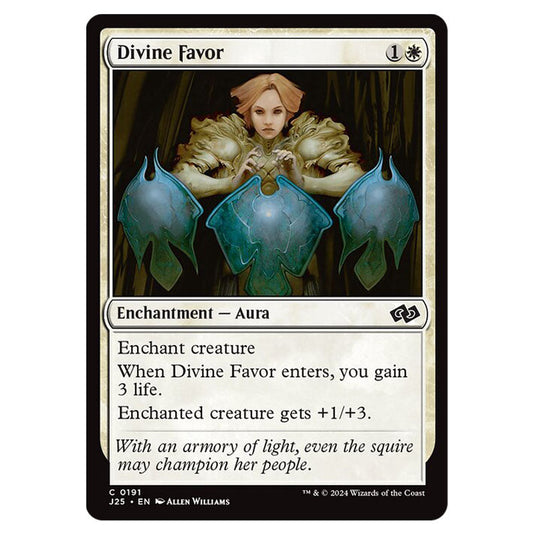 Divine Favor 0191 card from the Magic The Gathering set Foundations Jumpstart