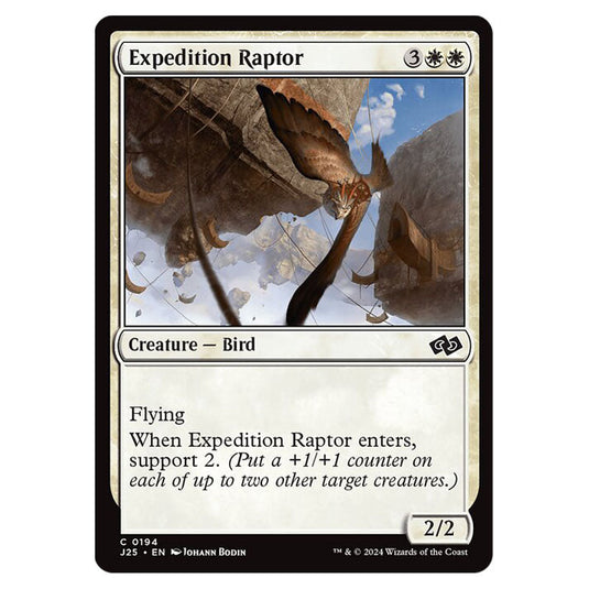 Expedition Raptor 0194 card from the Magic The Gathering set Foundations Jumpstart