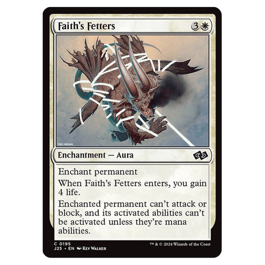 Faith's Fetters 0195 card from the Magic The Gathering set Foundations Jumpstart