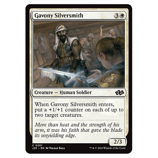 Gavony Silversmith 0201 card from the Magic The Gathering set Foundations Jumpstart