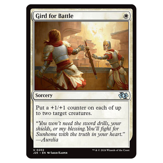 Gird for Battle 0202 card from the Magic The Gathering set Foundations Jumpstart