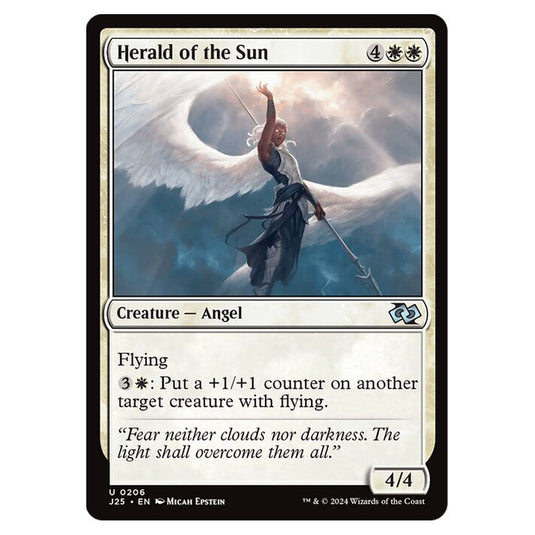 Herald of the Sun 0206 card from the Magic The Gathering set Foundations Jumpstart