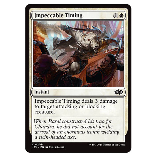 Impeccable Timing 0209 card from the Magic The Gathering set Foundations Jumpstart