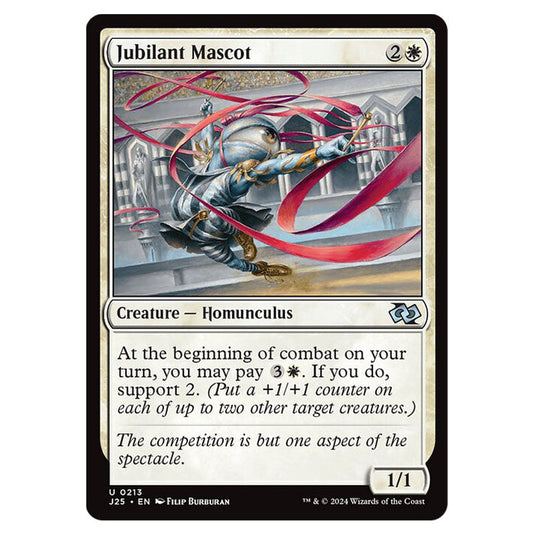 Jubilant Mascot 0213 card from the Magic The Gathering set Foundations Jumpstart