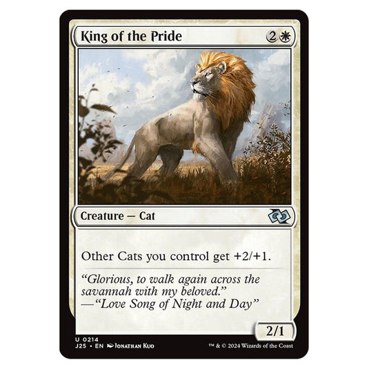 King of the Pride 0214 card from the Magic The Gathering set Foundations Jumpstart