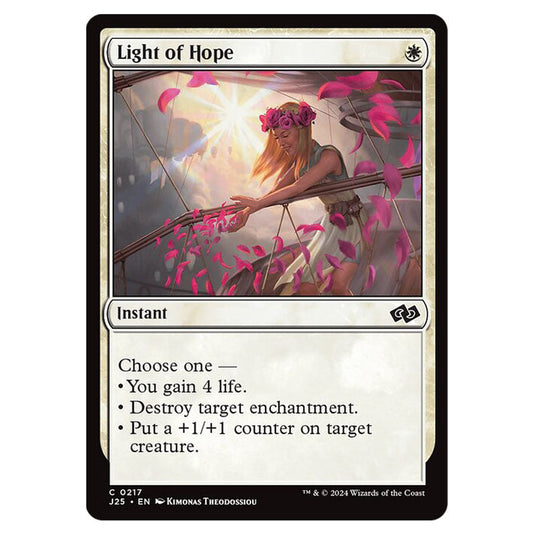 Light of Hope 0217 card from the Magic The Gathering set Foundations Jumpstart