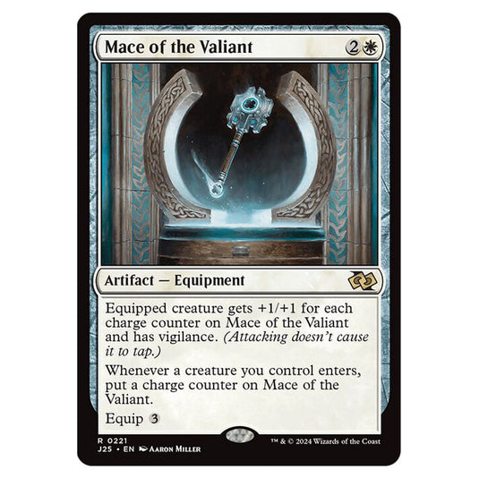 Mace of the Valiant 0221 card from the Magic The Gathering set Foundations Jumpstart